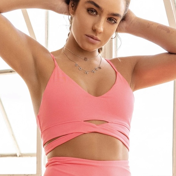 Sommer Ray XS neon pink crossover sports bra - Picture 11 of 12